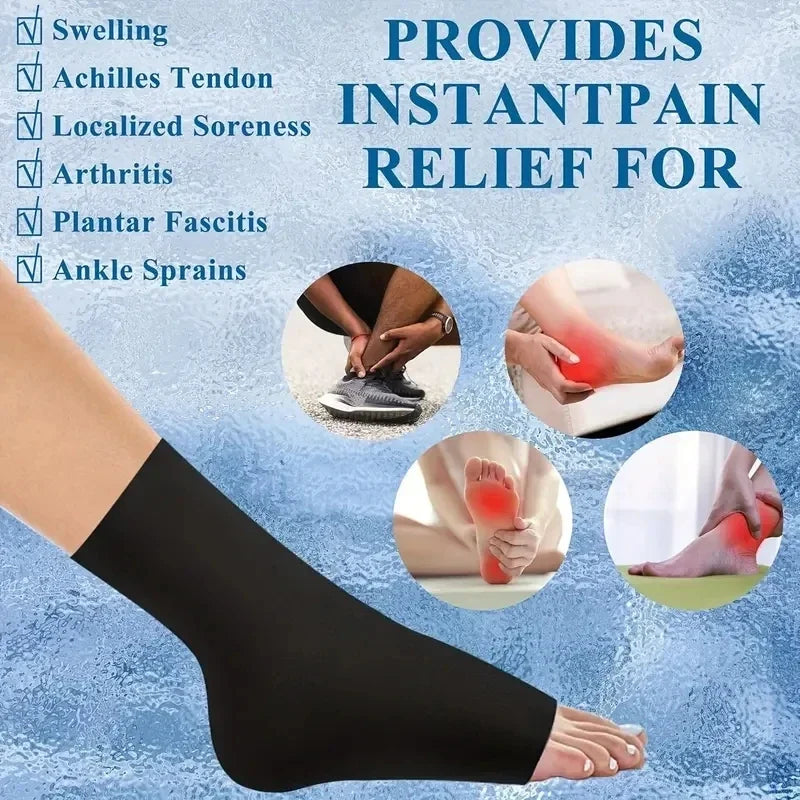 Reusable Gel Ice Pack For Feet - Hot & Cold Therapy, Ideal For Achilles Tendonitis, Plantar Fasciitis, And Swelling Relief