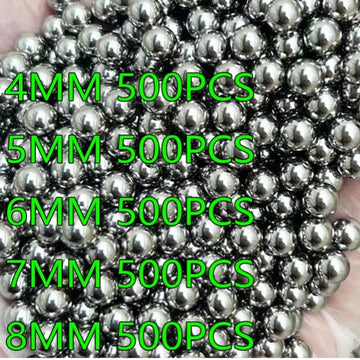 500pcs/batch 3mm-10mm Hunting Slingshot Shooting 304Stainless Steel Ball Shooting Sling Shot Precision Ball Hunting Accessories