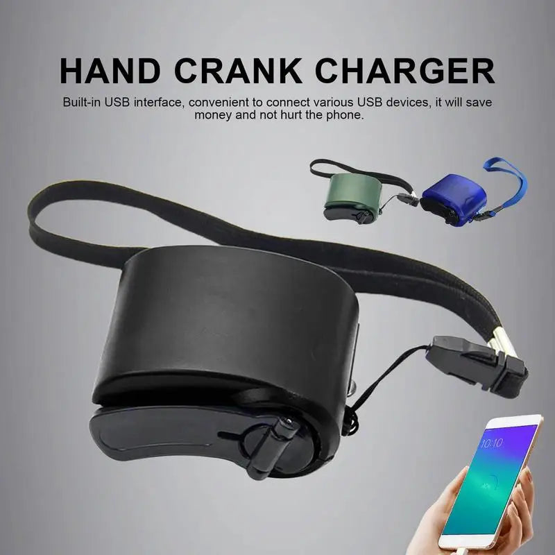 Hand Crank Charger Portable Outdoor Mobile Phone Emergency Charger 5V USB Mini Manual Generator for Camping Outdoor Survival