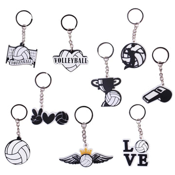 5Pcs Volleyball Keychains Jewelery Keys Party Pendants Gift Chain for Volleyball Favor Fan Pendant Keychain Case Keyring