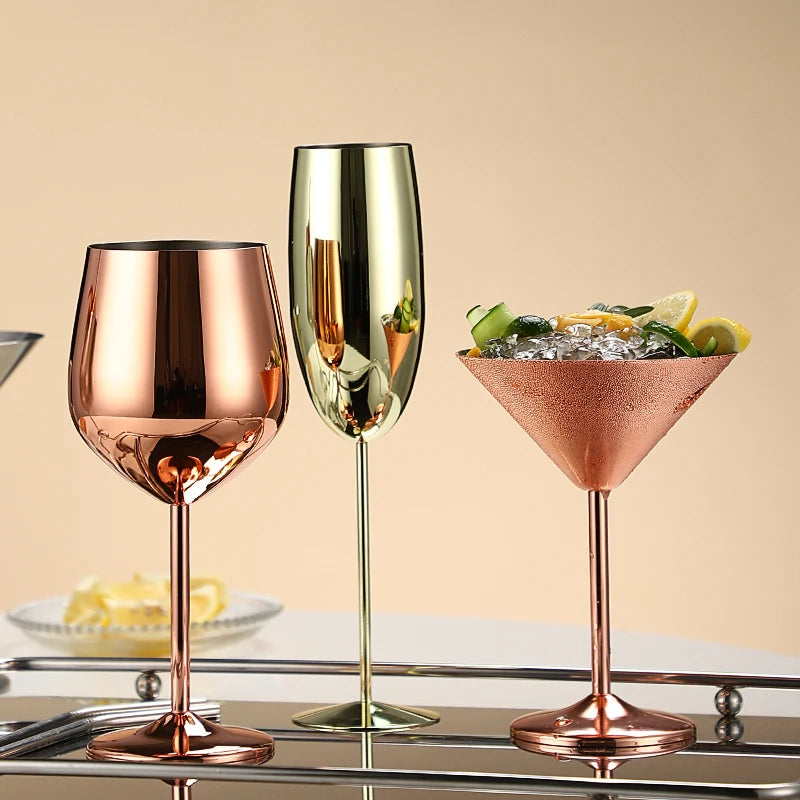 304 Stainless Steel Cocktail Glass  Red Wine Cup Flute Champagne Cup Metal Cup  Bar Martini Cup