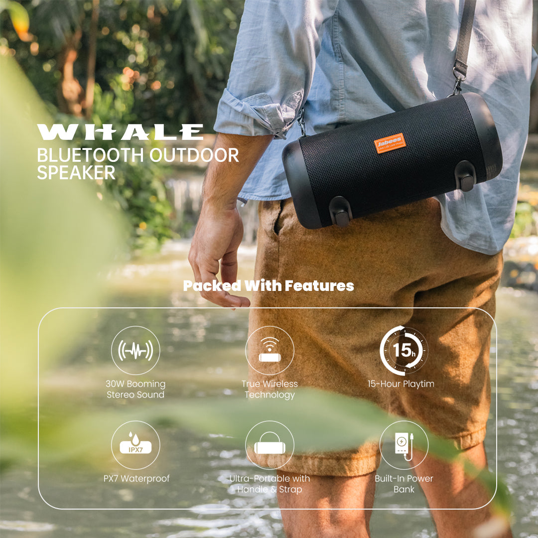 Outdoor Speaker - WHALE With Nylon Strap – Bluetooth IPX7 Waterproof 30W FreeTek International Co.,Ltd.